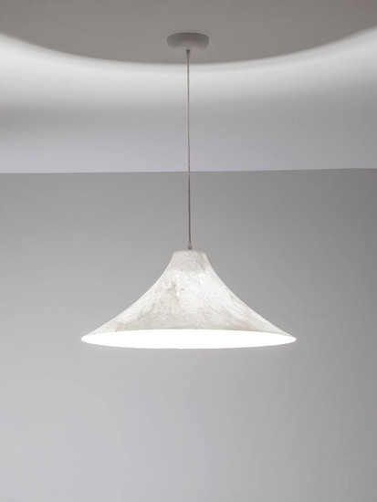 Nova Luce Pendelleuchte Oket E27 Weiß Metall Seide Ø65cm 9620166