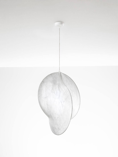 Nova Luce Pendelleuchte Esperia E27 Weiß Metall Seide Ø62cm 9620171