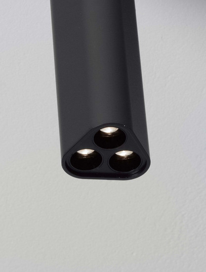 Nova Luce LED Deckenleuchte Etho 6W warmweiss 3000K Schwarz Aluminium 20x5cm 9695103