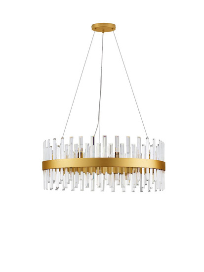 Nova Luce Pendelleuchte Crown 18-flammig 18xG9 Gold Metall Kristall Ø75cm 9695118