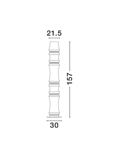 Nova Luce LED Stehleuchte Anapnoe dimmbar 46W warmweiss 3000K Schwarz Stahl Glas 157cm 9695283