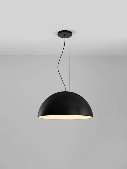 Nova Luce Pendelleuchte Tholos 3-flammig 3xE27 Schwarz Weiß Metall Ø70cm 9695286