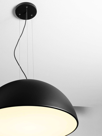 Nova Luce Pendelleuchte Tholos 3-flammig 3xE27 Schwarz Weiß Metall Ø70cm 9695286