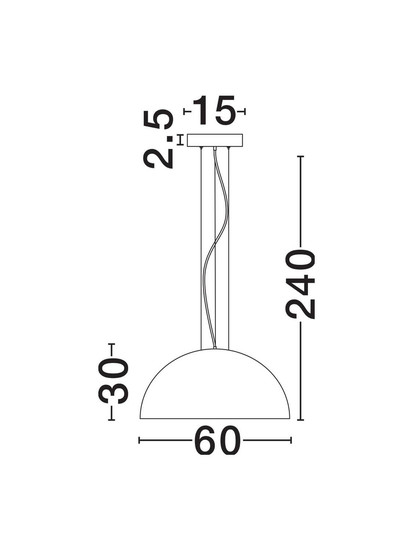 Nova Luce Pendelleuchte Tholos 3-flammig 3xE27 Schwarz Weiß Metall Ø60cm 9695287
