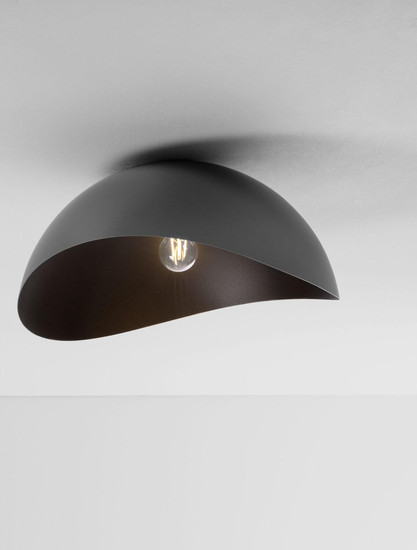 Nova Luce Deckenleuchte Opsi E27 Dunkelgrau Schwarz Metall Ø50cm 9695299