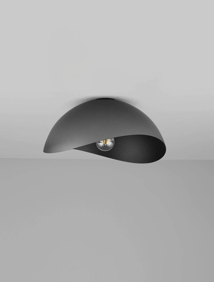Nova Luce Deckenleuchte Opsi E27 Dunkelgrau Schwarz Metall Ø40cm 9695304