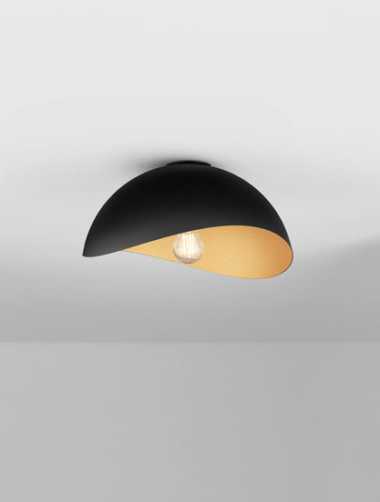 Nova Luce Deckenleuchte Opsi E27 Schwarz Gold Metall Ø30cm 9695305