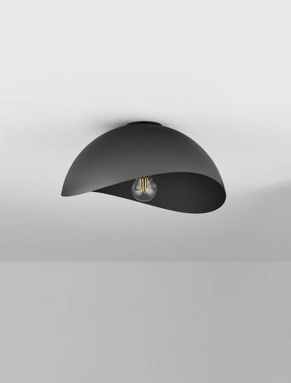 Nova Luce Deckenleuchte Opsi E27 Dunkelgrau Schwarz Metall Ø30cm 9695307