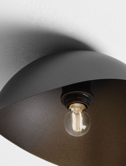 Nova Luce Deckenleuchte Opsi E27 Dunkelgrau Schwarz Metall Ø30cm 9695307