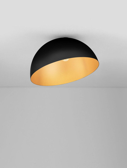 Nova Luce Deckenleuchte Onia E27 Schwarz Gold Metall Ø50cm 9695308