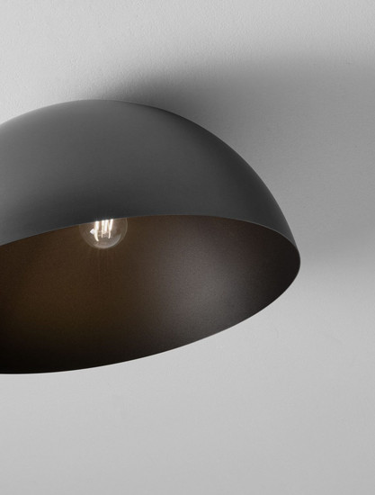 Nova Luce Deckenleuchte Onia E27 Dunkelgrau Schwarz Metall Ø50cm 9695310