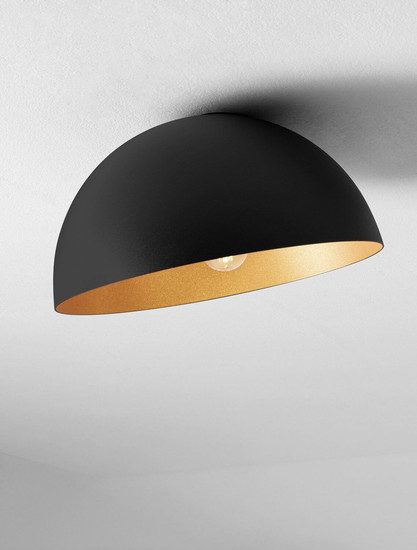 Nova Luce Deckenleuchte Onia E27 Schwarz Gold Metall Ø30cm 9695314