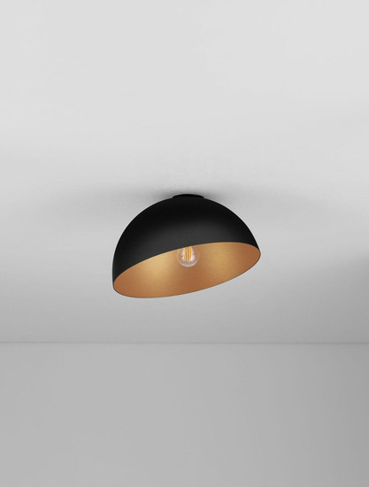 Nova Luce Deckenleuchte Onia E27 Schwarz Gold Metall Ø30cm 9695314