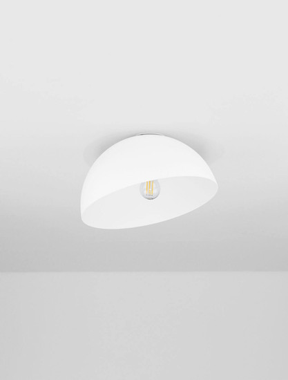 Nova Luce Deckenleuchte Onia E27 Weiß Metall Ø30cm 9695315