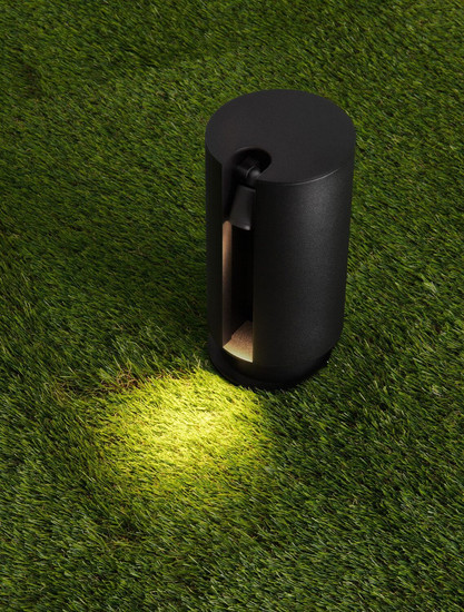 Nova Luce LED Sockelleuchte Taglio schwenkbar 3W warmweiss 3000K IP65 salzwasserfest Schwarz Aluminium 24cm 9695505