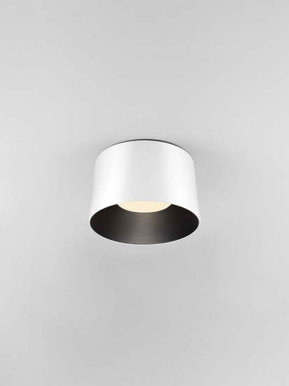 Nova Luce LED Deckenleuchte Atil 24W warmweiss 3000K Weiß Schwarz Aluminium Ø35cm 9870010
