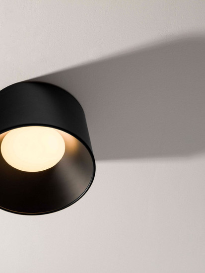 Nova Luce LED Deckenleuchte Atil 24W warmweiss 3000K Schwarz Aluminium Ø35cm 9870011
