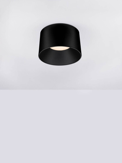 Nova Luce LED Deckenleuchte Atil 24W warmweiss 3000K Schwarz Aluminium Ø35cm 9870011