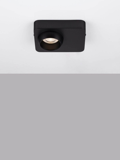 Nova Luce LED Deckenleuchte Kedros 9W warmweiss 3000K Schwarz Stahl Aluminium 14x11cm 9870028