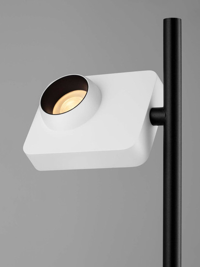 Nova Luce LED Stehleuchte Kedros schwenkbar dimmbar 9W warmweiss 3000K Weiß Stahl Aluminium 131cm 9870035