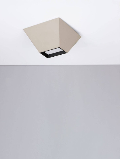 Nova Luce LED Deckenleuchte Utopia 9W warmweiss 3000K Beige Stahl Aluminium 15x15cm 9870042