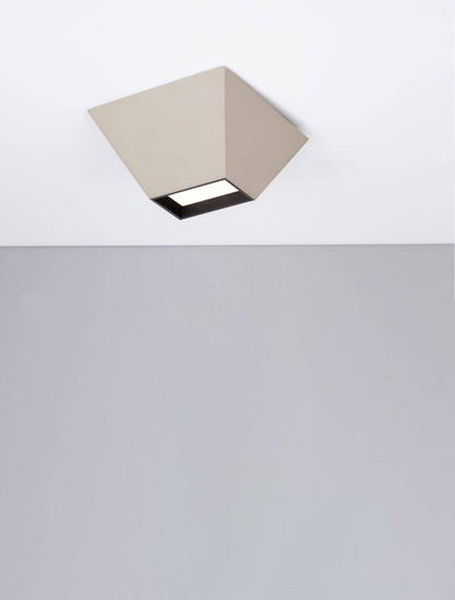 Nova Luce LED Deckenleuchte Utopia 9W warmweiss 3000K Beige Stahl Aluminium 15x15cm 9870042