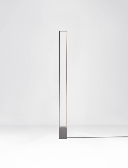 Nova Luce LED Stehleuchte Lithos 26W warmweiss 3000K Schwarz Anthrazit Beton 161cm 9919105