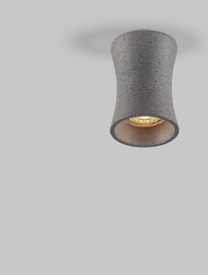 Nova Luce Deckenleuchte Pelia GU10 Schwarz Beton Ø8cm 9919108