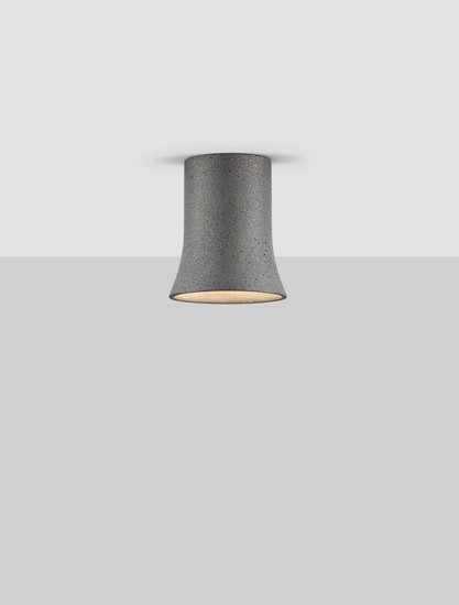 Nova Luce Deckenleuchte Aku GU10 Schwarz Beton Ø9,5cm 9919111