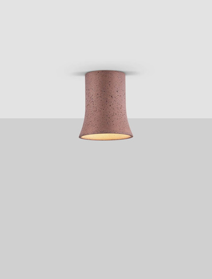 Nova Luce Deckenleuchte Aku GU10 Rot Beton Ø9,5cm 9919112