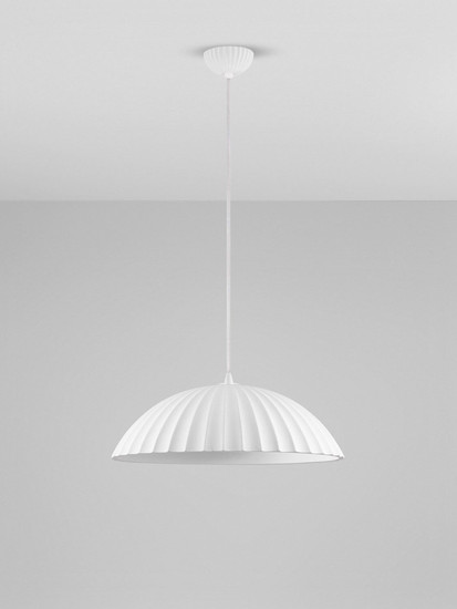Nova Luce Pendelleuchte Ammos E27 Weiß Beton Ø50cm 9919114