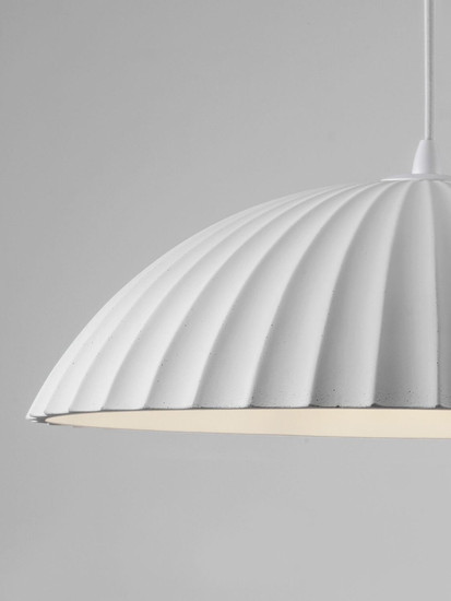 Nova Luce Pendelleuchte Ammos E27 Weiß Beton Ø50cm 9919114