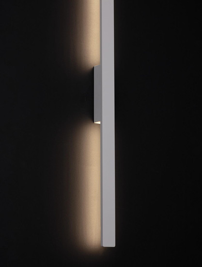 Nova Luce LED Außen-Wandleuchte Aneth 20W warmweiss 3000K IP65 salzwasserfest Weiß Aluminium 104x5cm 9923409