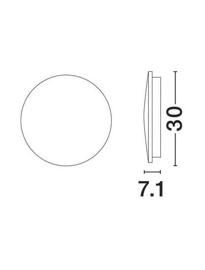 Nova Luce LED Außen-Wandleuchte Copper 16W warmweiss 3000K IP65 salzwasserfest Weiß Aluminium Ø30cm 9923417