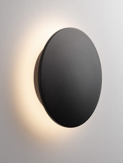 Nova Luce LED Außen-Wandleuchte Copper 16W warmweiss 3000K IP65 salzwasserfest Schwarz Aluminium Ø30cm 9923418