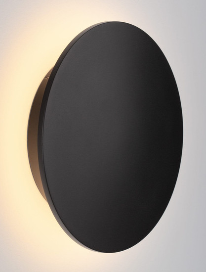 Nova Luce LED Außen-Wandleuchte Copper 16W warmweiss 3000K IP65 salzwasserfest Schwarz Aluminium Ø30cm 9923418