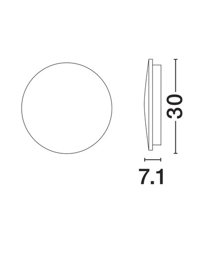 Nova Luce LED Außen-Wandleuchte Copper 16W warmweiss 3000K IP65 salzwasserfest Schwarz Aluminium Ø30cm 9923418