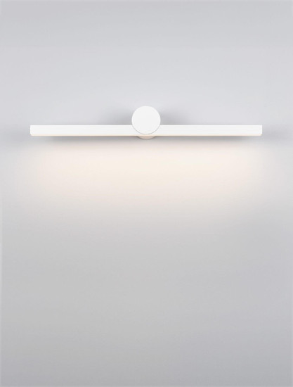 Nova Luce LED Außen-Wandleuchte Breggo 12W warmweiss 3000K IP54 Weiß Aluminium 61x10cm 9923419
