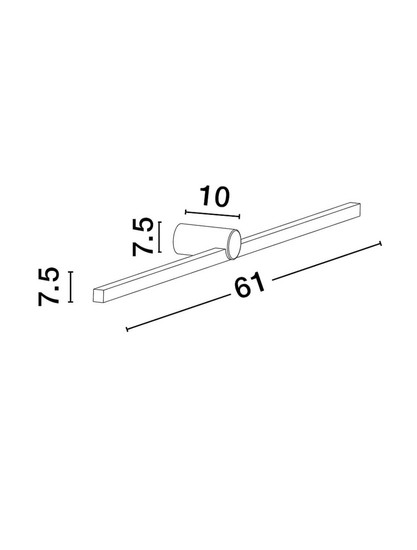 Nova Luce LED Außen-Wandleuchte Breggo 12W warmweiss 3000K IP54 Schwarz Aluminium 61x10cm 9923420