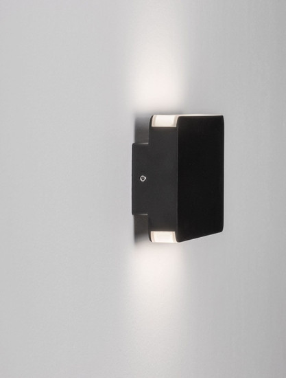 Nova Luce LED Außen-Wandleuchte Artu 10W warmweiss 3000K IP65 Schwarz Aluminium 17,5x9,5cm 9971460