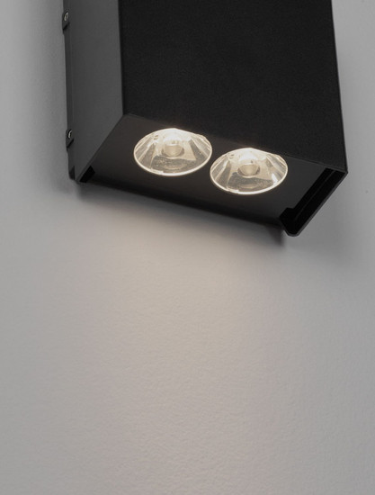 Nova Luce LED Außen-Wandleuchte Elio 12W warmweiss 3000K IP65 salzwasserfest Anthrazit Aluminium 13x11cm 9971473