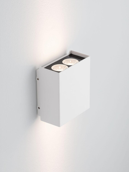 Nova Luce LED Außen-Wandleuchte Elio 12W warmweiss 3000K IP65 salzwasserfest Weiß Aluminium 13x11cm 9971474