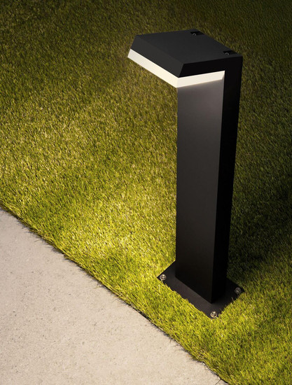 Nova Luce LED Wegeleuchte Farge 12W warmweiss 3000K IP65 salzwasserfest Anthrazit Aluminium 76cm 9971478