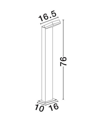 Nova Luce LED Wegeleuchte Farge 12W warmweiss 3000K IP65 salzwasserfest Anthrazit Aluminium 76cm 9971478