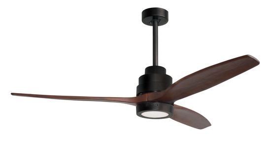 Nova Luce SABAL LED Ventilator Schwarz 12W Warmweiss 35-48x132cm 5231401