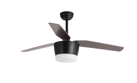 Nova Luce MONSOON LED Ventilator Schwarz 18W Warmweiss 38-51x132cm 5260251