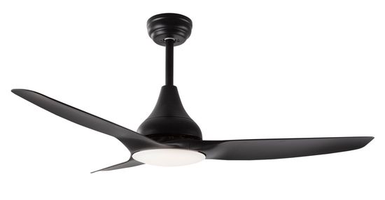 Nova Luce SAMOA LED Ventilator Schwarz 18W Warmweiss 35-48x122cm 5267302