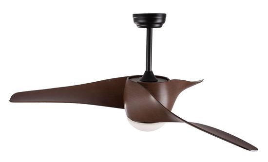 Nova Luce BREEZE LED Ventilator Schwarz 18W Warmweiss 45-58x132cm 5267611