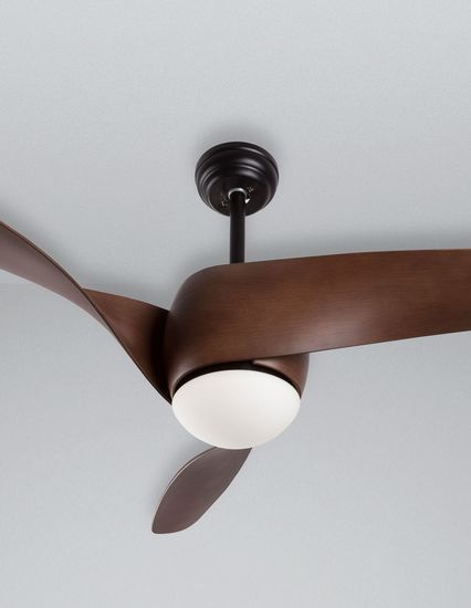 Nova Luce BREEZE LED Ventilator Schwarz 18W Warmweiss 45-58x132cm 5267611
