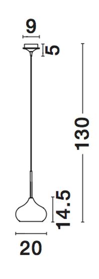 Nova Luce CIOTO Pendelleuchte E14 Schwarz 130x20cm dimmbar 5704803